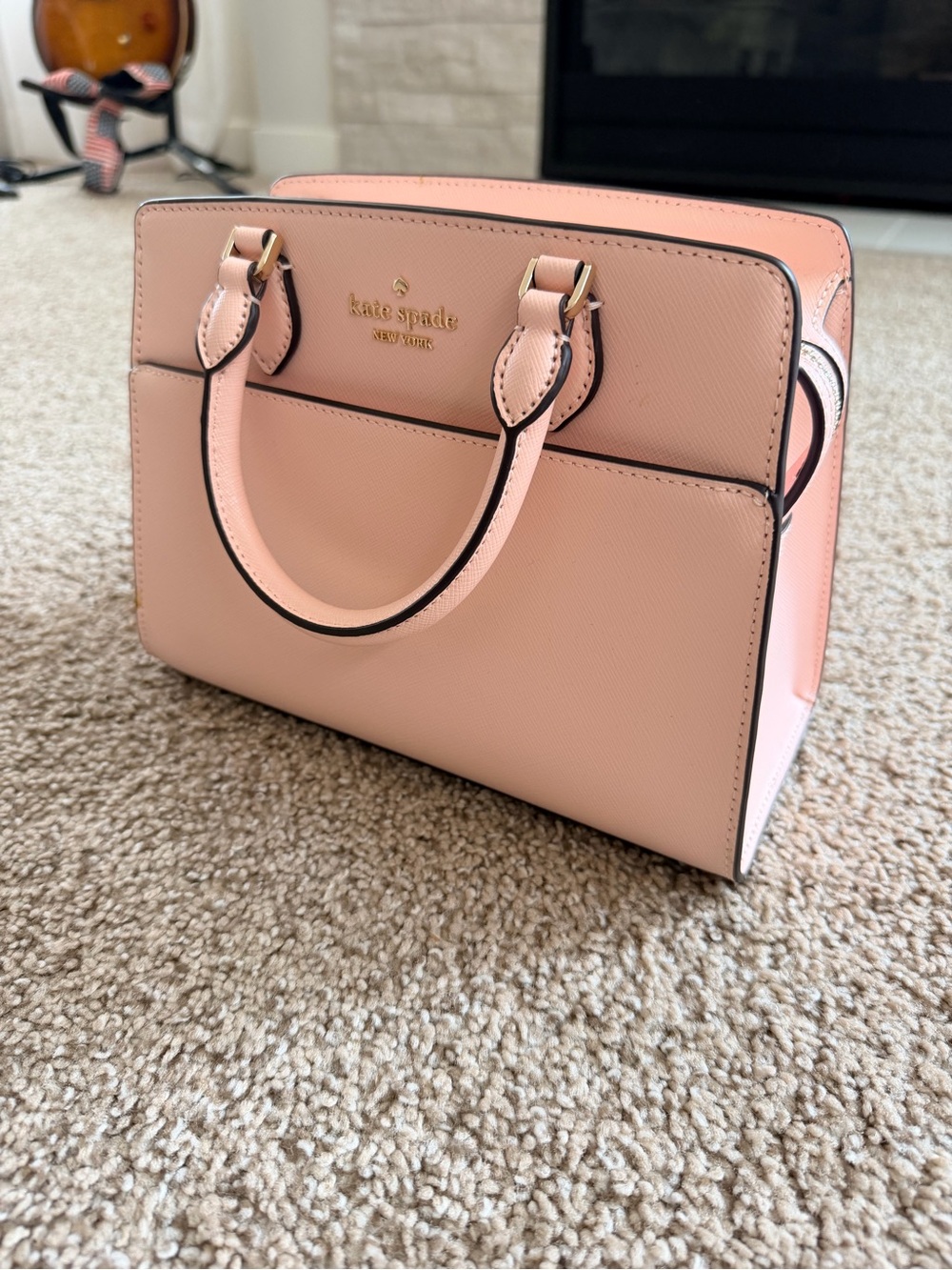 kate spade blush pink saffiano mini satchel